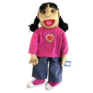 Puppet Revelation Girl Full Body Black Hair Pigtails Puppet 28” Bible School NEW
